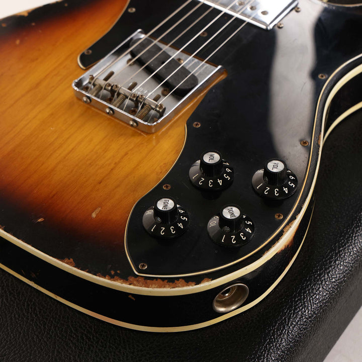 Fender Custom Shop Double Custom Telecaster Heavy Relic Faded Aged 3-Tone Sunburst 2022