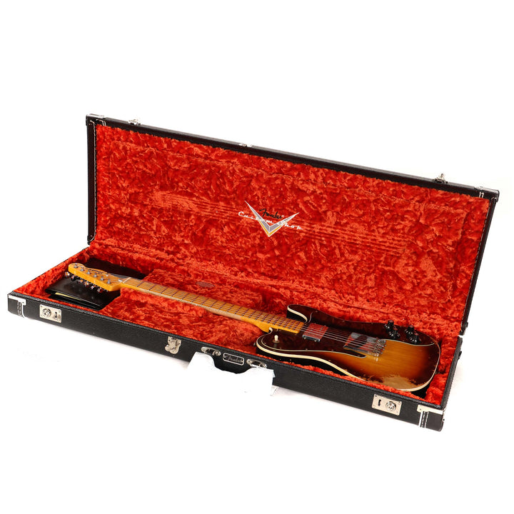 Fender Custom Shop Double Custom Telecaster Heavy Relic Faded Aged 3-Tone Sunburst 2022