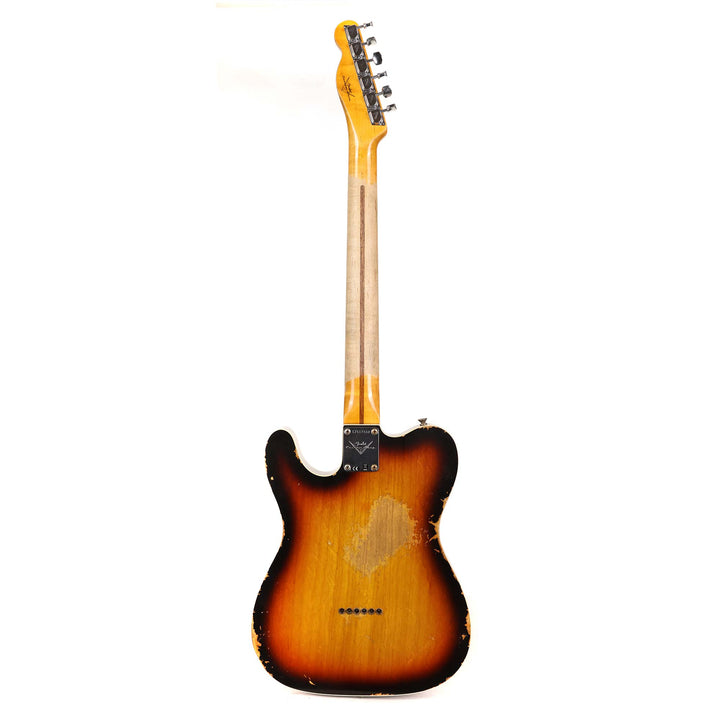 Fender Custom Shop Double Custom Telecaster Heavy Relic Faded Aged 3-Tone Sunburst 2022