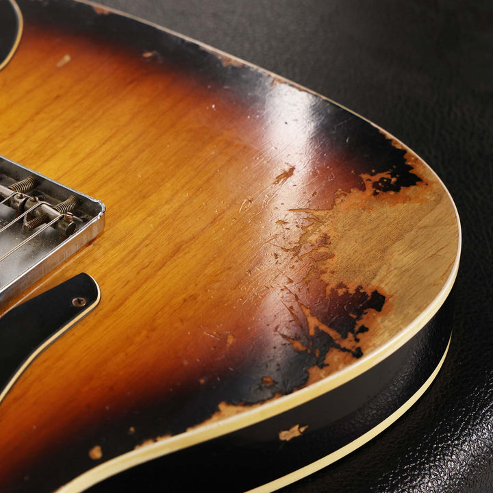 Fender Custom Shop Double Custom Telecaster Heavy Relic Faded Aged 3-Tone Sunburst 2022