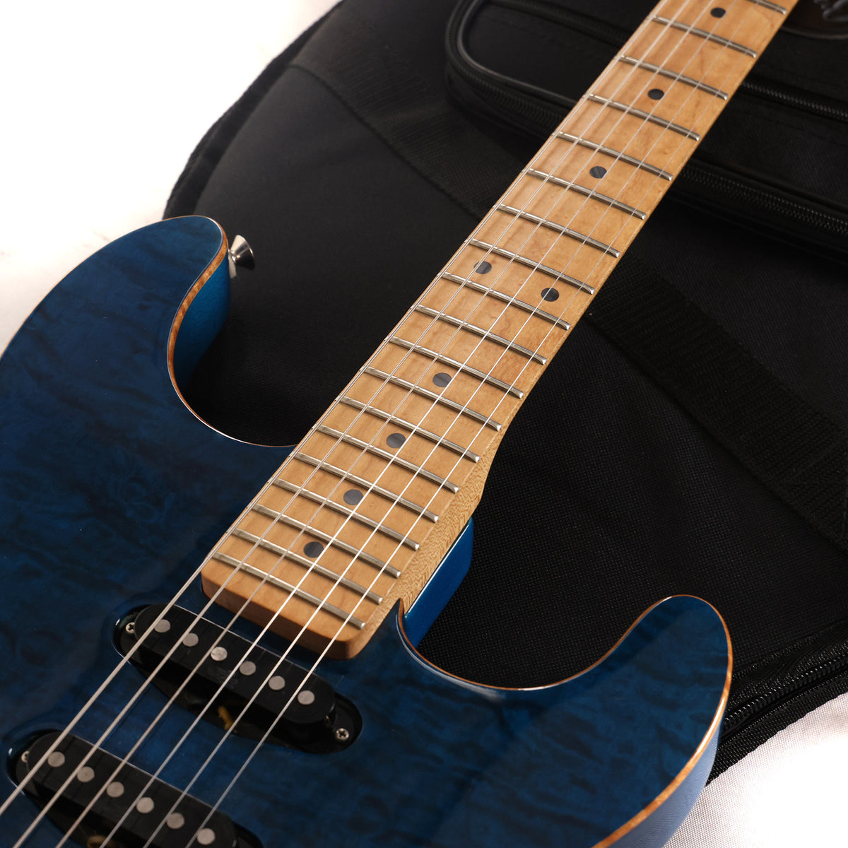 G&L USA Legacy HSS Transparent Blue Quilt Top 2003 — 11