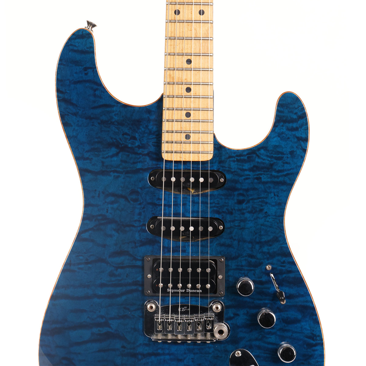 G&L USA Legacy HSS Transparent Blue Quilt Top 2003 — 4