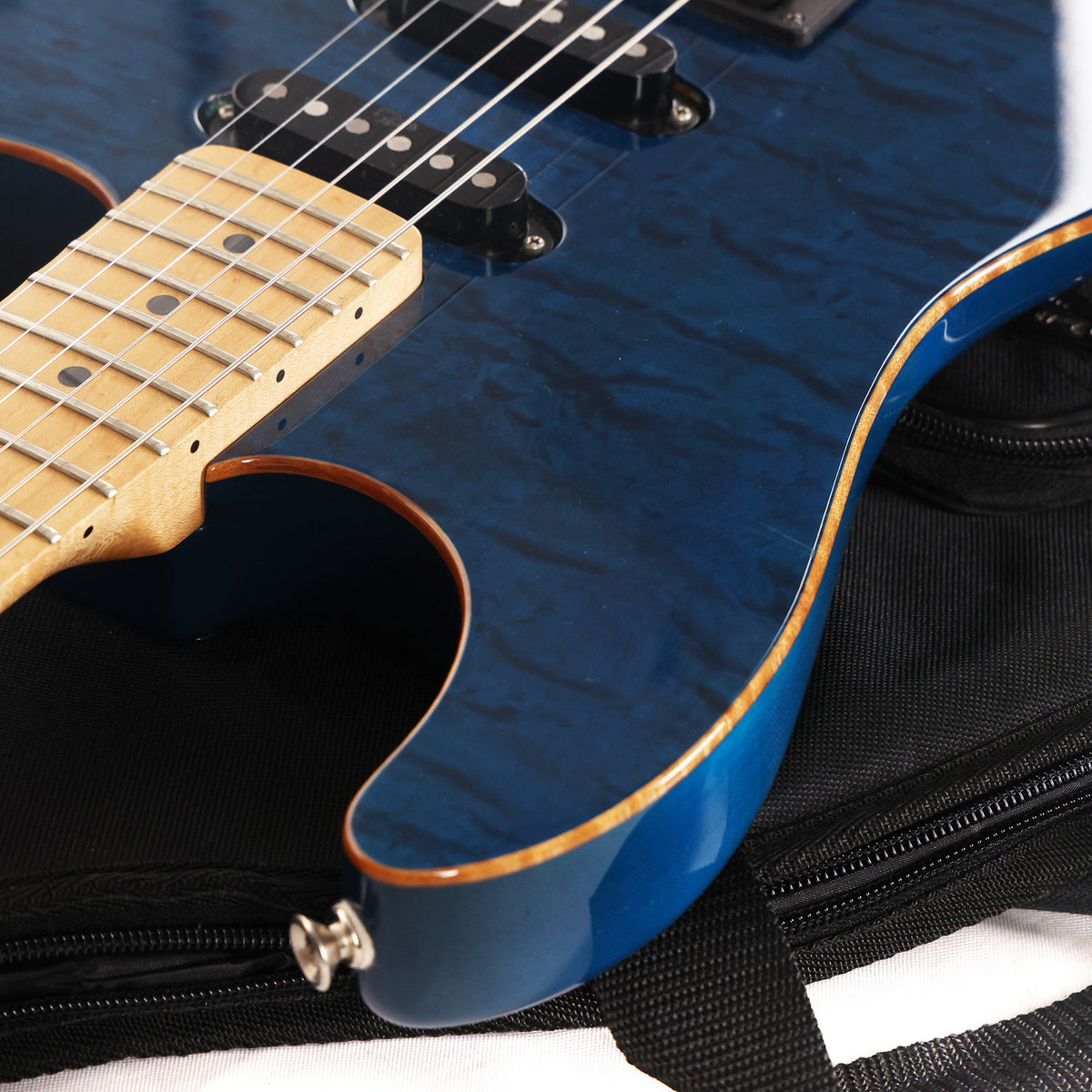 G&L USA Legacy HSS Transparent Blue Quilt Top 2003 — 7