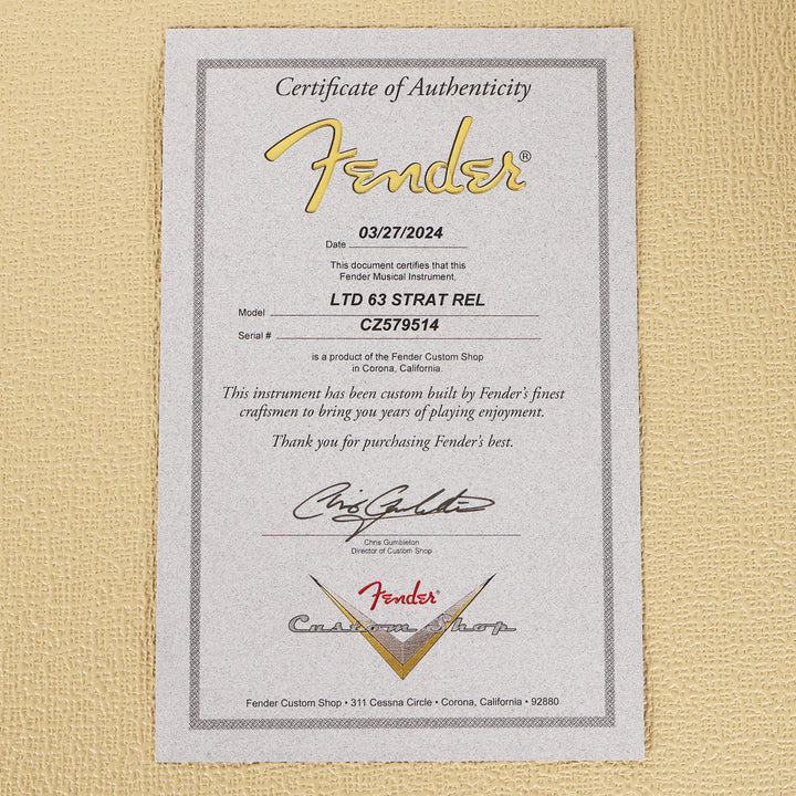 Fender Custom Shop Limited Edition '63 Strat Relic Super Faded Aged Shell Pink 2024