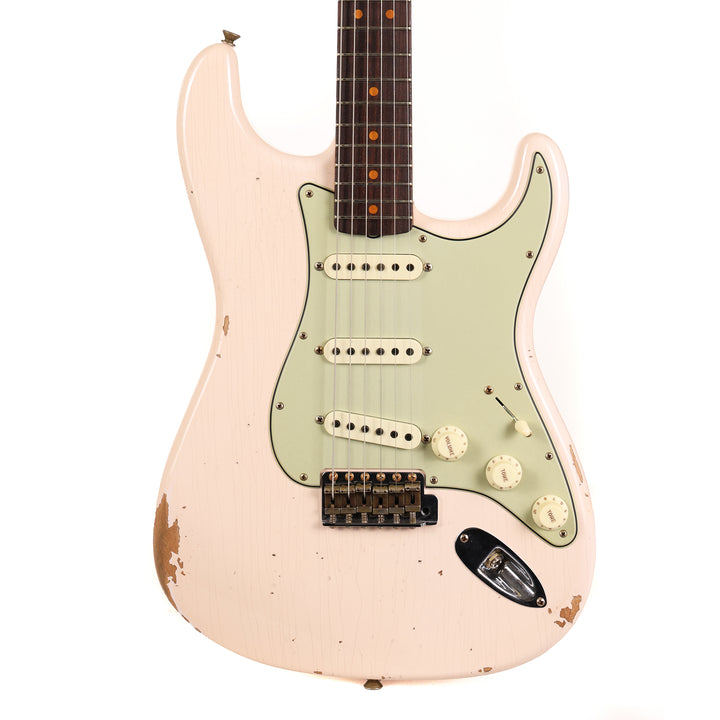 Fender Custom Shop Limited Edition '63 Strat Relic Super Faded Aged Shell Pink 2024