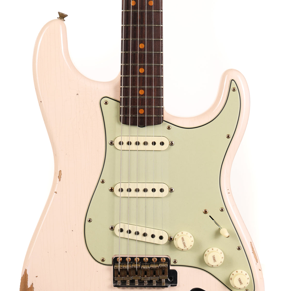Fender Custom Shop Limited Edition '63 Strat Relic Super Faded Aged Shell Pink 2024 — 4