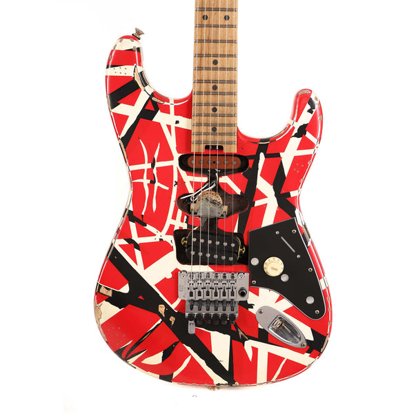 EVH Striped Series Frankie Red/White/Black Relic 2021