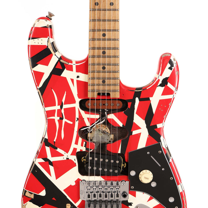 EVH Striped Series Frankie Red/White/Black Relic 2021