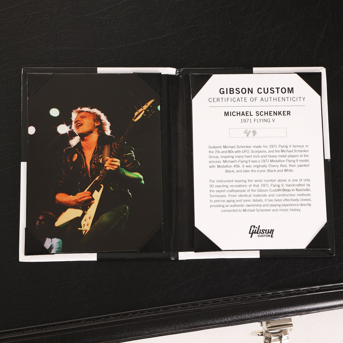 Gibson Custom Shop Michael Schenker 1971 Flying V Collector’s Edition Black and White 2026 — 17