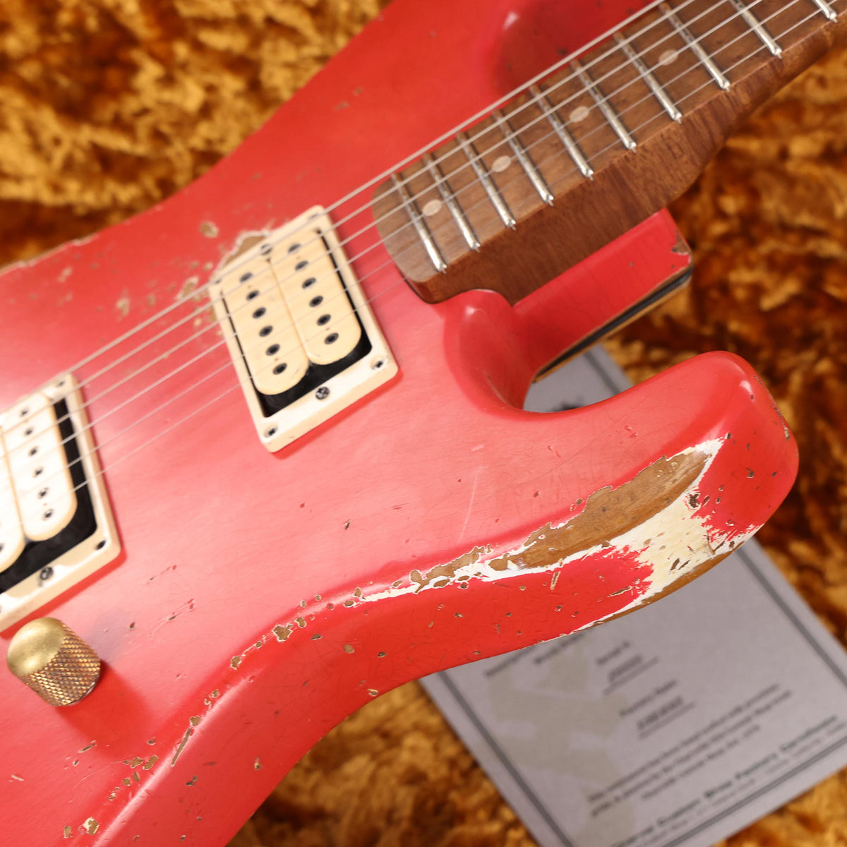 Charvel Custom Shop San Dimas Nitro Aged Roasted Alder Fiesta Red — 9