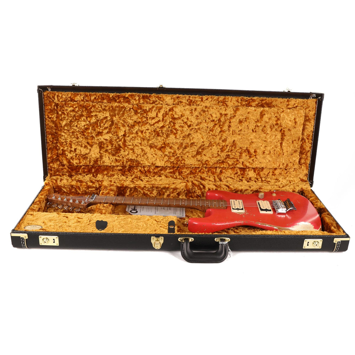 Charvel Custom Shop San Dimas Nitro Aged Roasted Alder Fiesta Red — 11
