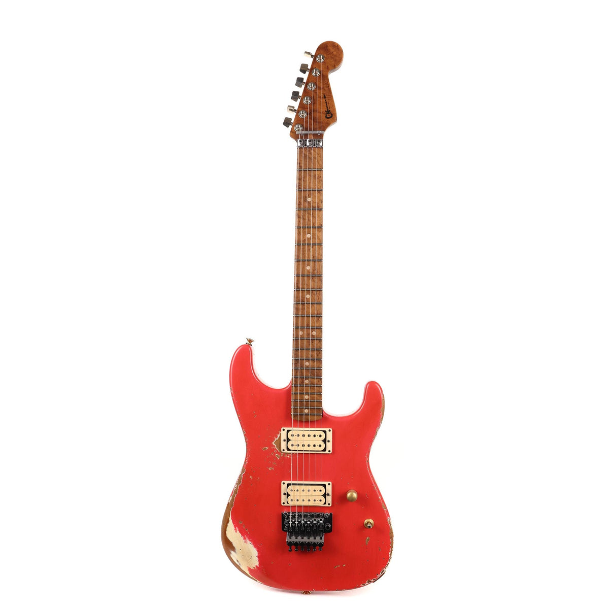 Charvel Custom Shop San Dimas Nitro Aged Roasted Alder Fiesta Red — 2