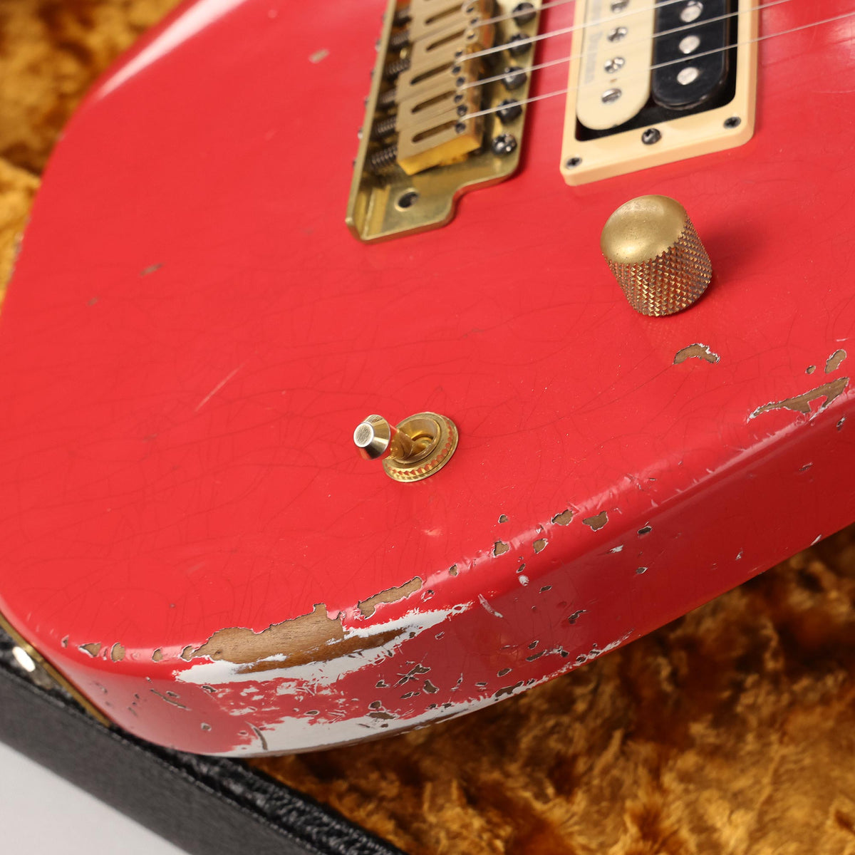 Charvel Custom Shop San Dimas HS Nitro Aged Roasted Alder Fiesta Red — 10