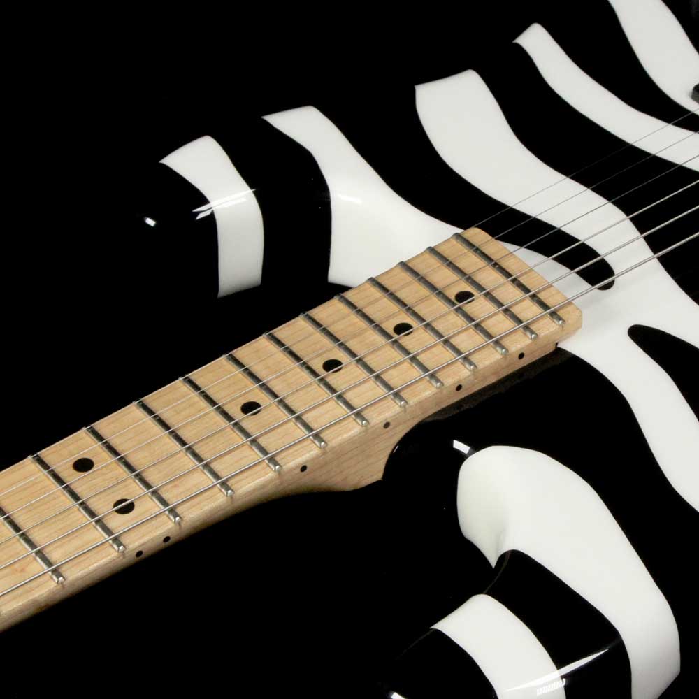 Charvel Custom San Dimas Dan Lawrence Zebra Stripe — 7
