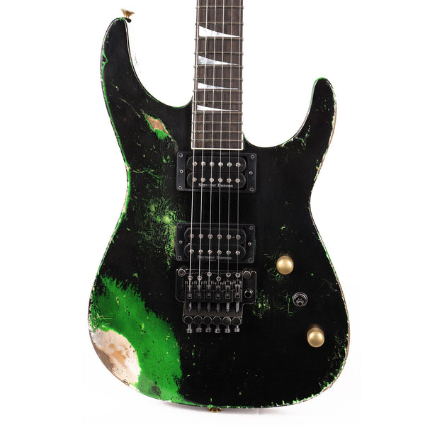 Jackson Custom Shop SL2H-V Soloist Nitro Aged Black over Slime Green