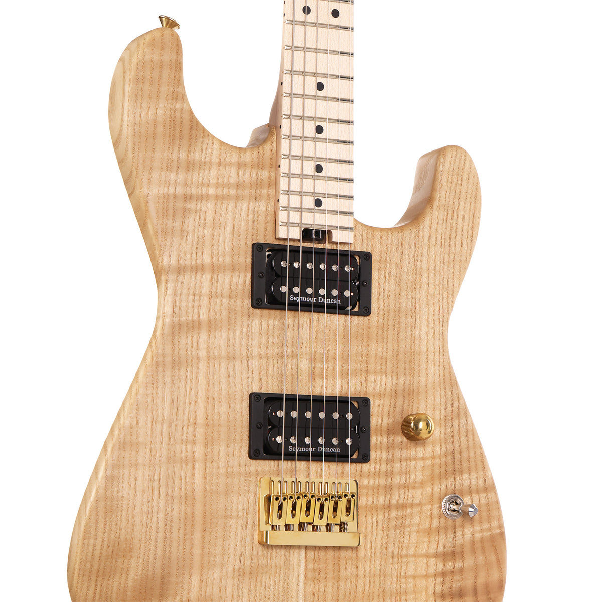 Charvel Custom Shop Flame Sassafras San Dimas Hardtail HH Natural Oil — 5