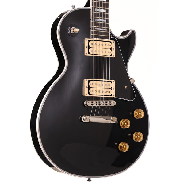 Gibson Custom Shop Les Paul Custom Made 2 Measure Ebony with Double Classic White Pickups 2024