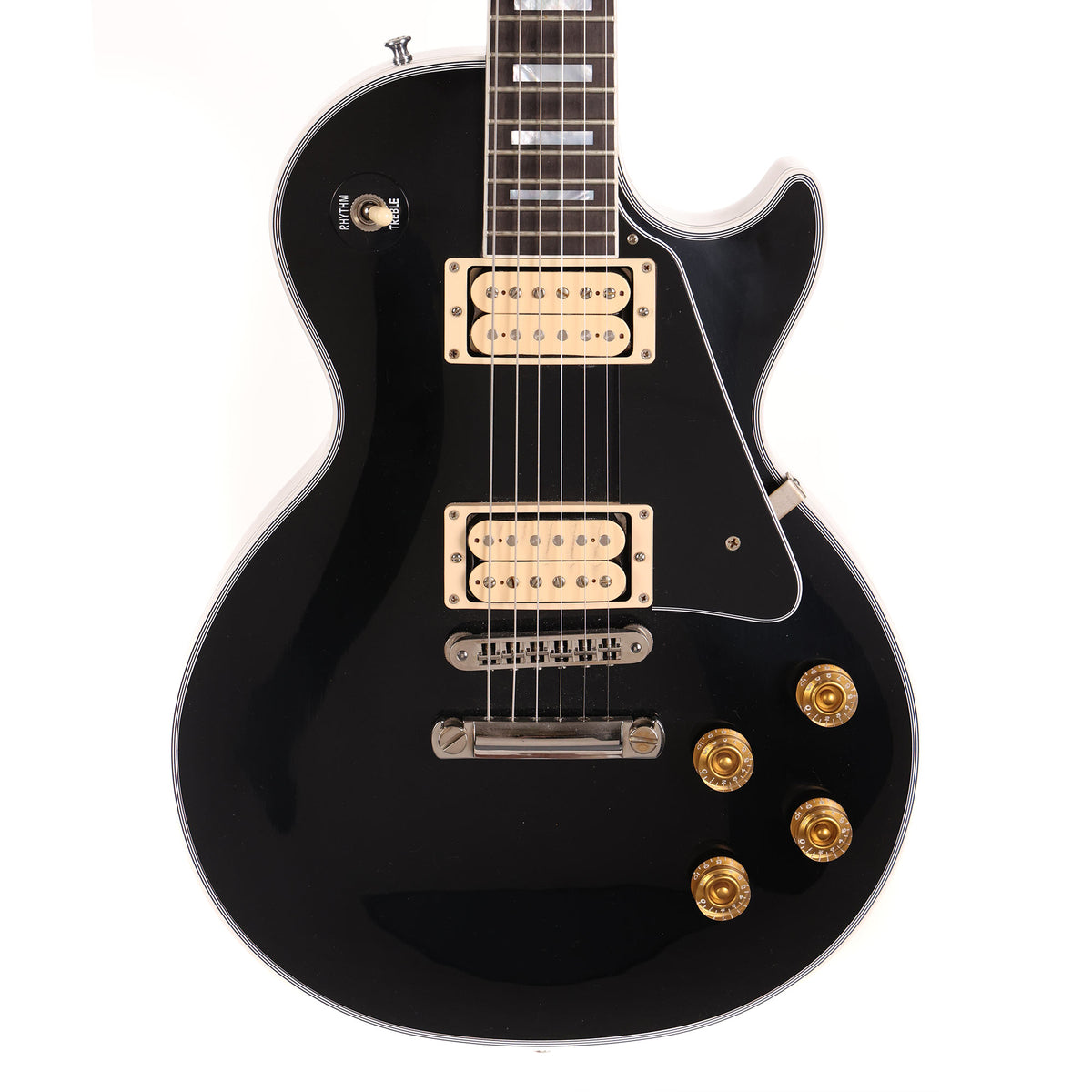 ギター Les Paul Custom shop Custom nonhistoric Gibson Custom Shop Les Paul Custom Made 2 Measure Ebony with