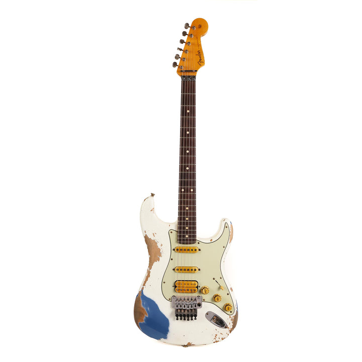 Fender Custom Shop White Lightning Stratocaster HSS Olympic White over Lake Placid Blue 2020