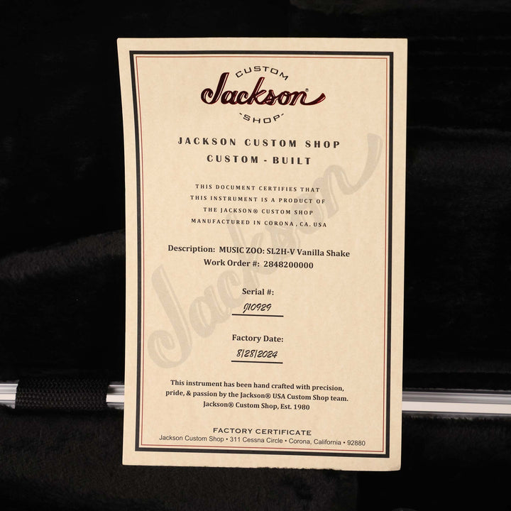 Jackson Custom Shop SL2H-V Soloist Vanilla Shake Music Zoo Exclusive