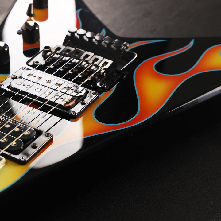 1999 Jackson King V Black with Hot Rod Flames