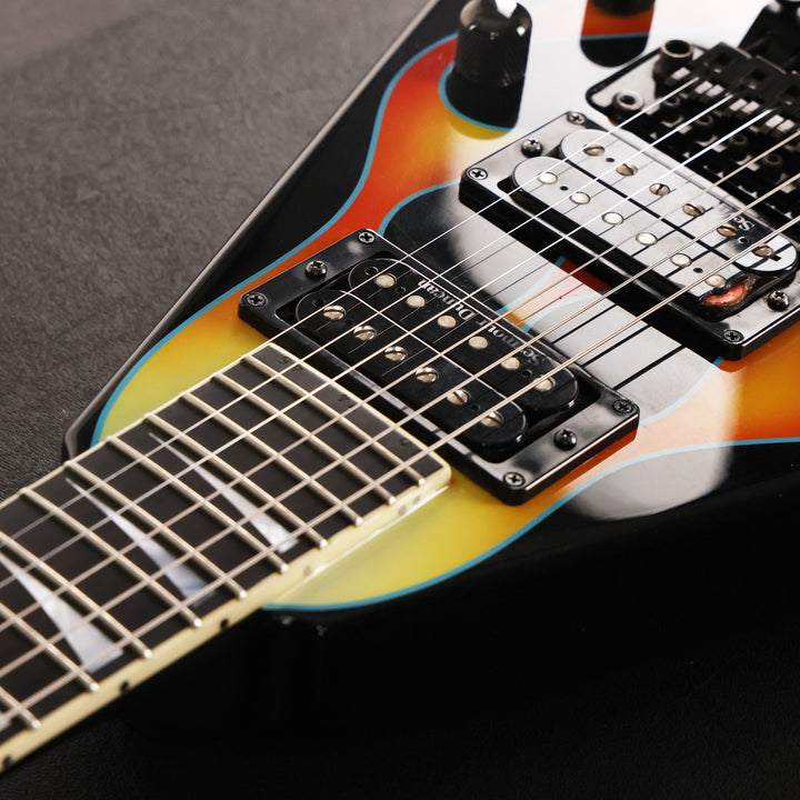 1999 Jackson King V Black with Hot Rod Flames