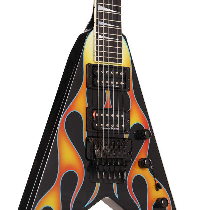 1999 Jackson King V Black with Hot Rod Flames