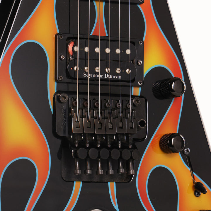 1999 Jackson King V Black with Hot Rod Flames