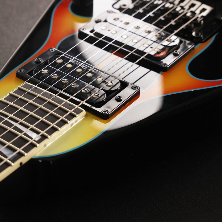 1999 Jackson King V Black with Hot Rod Flames