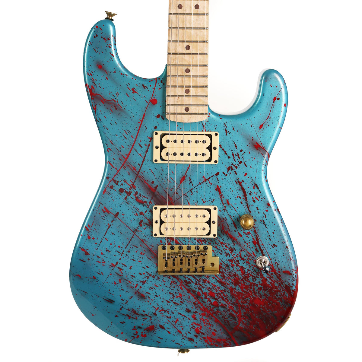 Charvel Custom Shop San Dimas Frost Blue with Bloodsplatter Masterbuilt Big Rob 2025 — 2