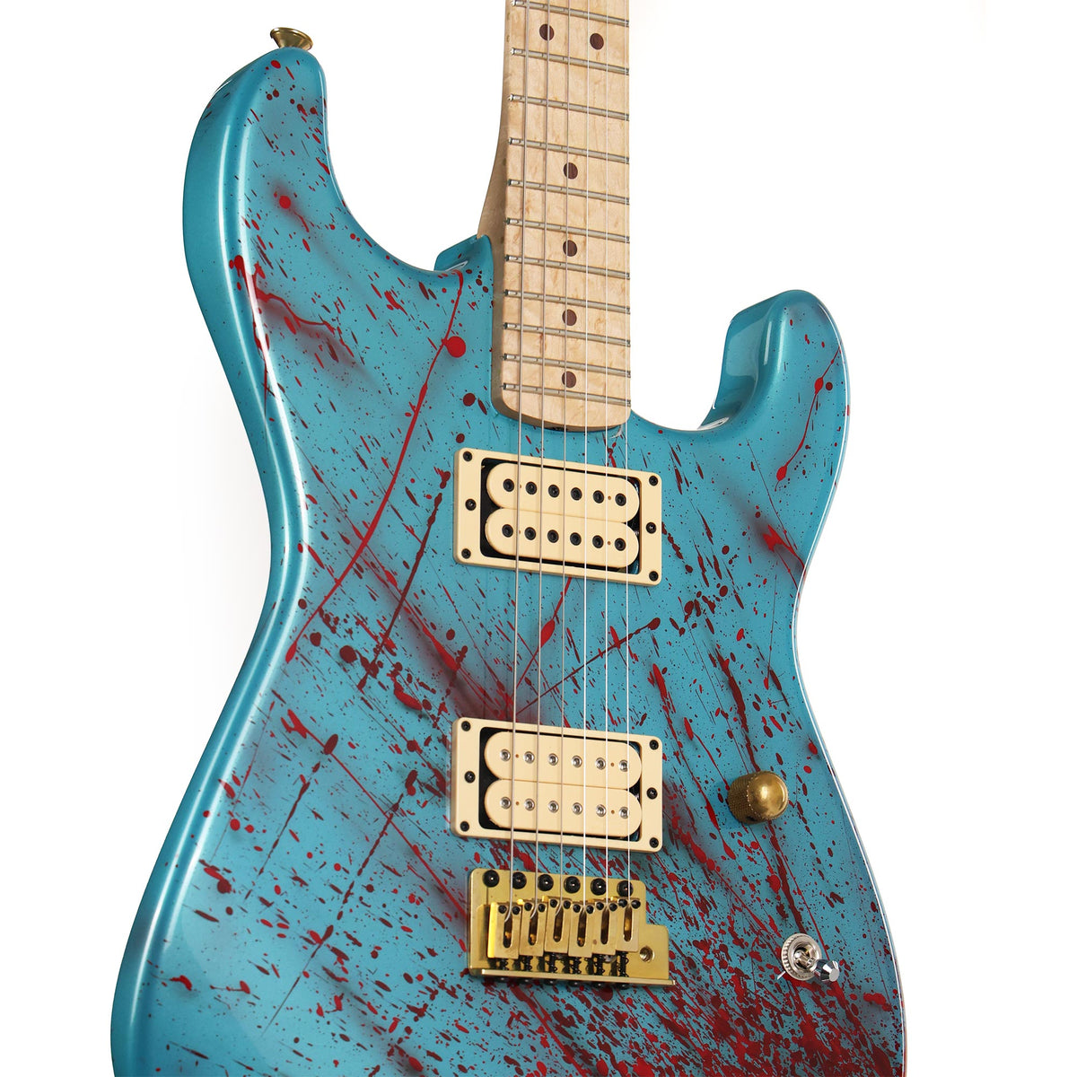 Charvel Custom Shop San Dimas Frost Blue with Bloodsplatter Masterbuilt Big Rob 2025 — 5
