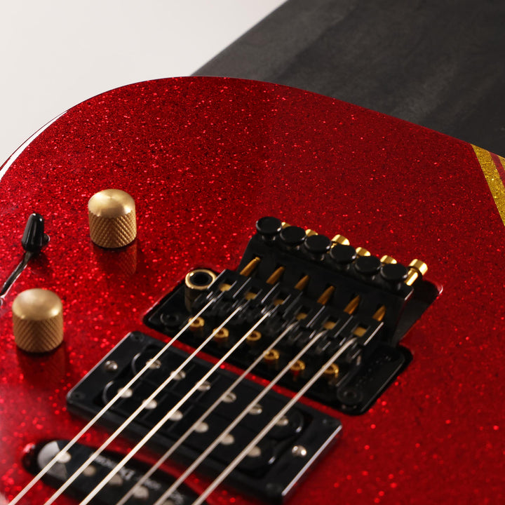 Jackson USA Soloist Refinished Red Sparkle Gold Comp Stripe 2001