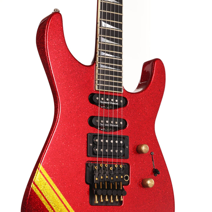 Jackson USA Soloist Refinished Red Sparkle Gold Comp Stripe 2001