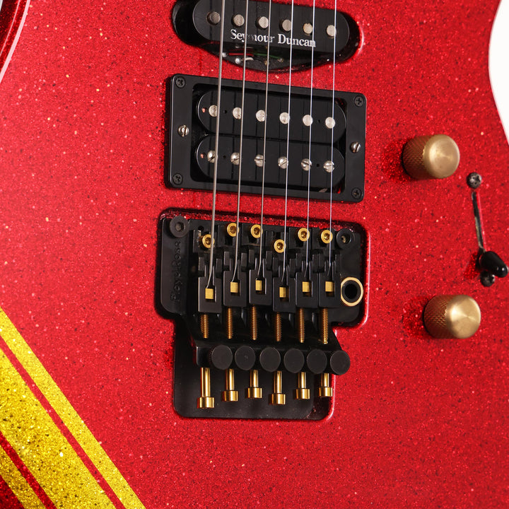 Jackson USA Soloist Refinished Red Sparkle Gold Comp Stripe 2001
