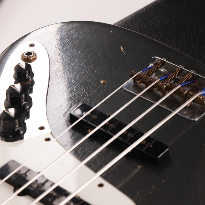Fnder Custom Shop 1966 Jazz Bass Relic Charcoal Frost Metallic Masterbuilt Dale Wilson 2011
