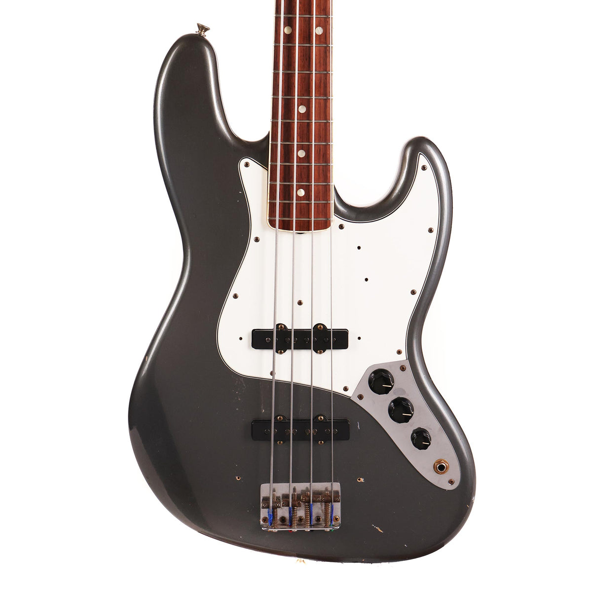 Fender Custom Shop 1966 Jazz Bass Relic Charcoal Frost Metallic Masterbuilt Dale Wilson 2011 — 2