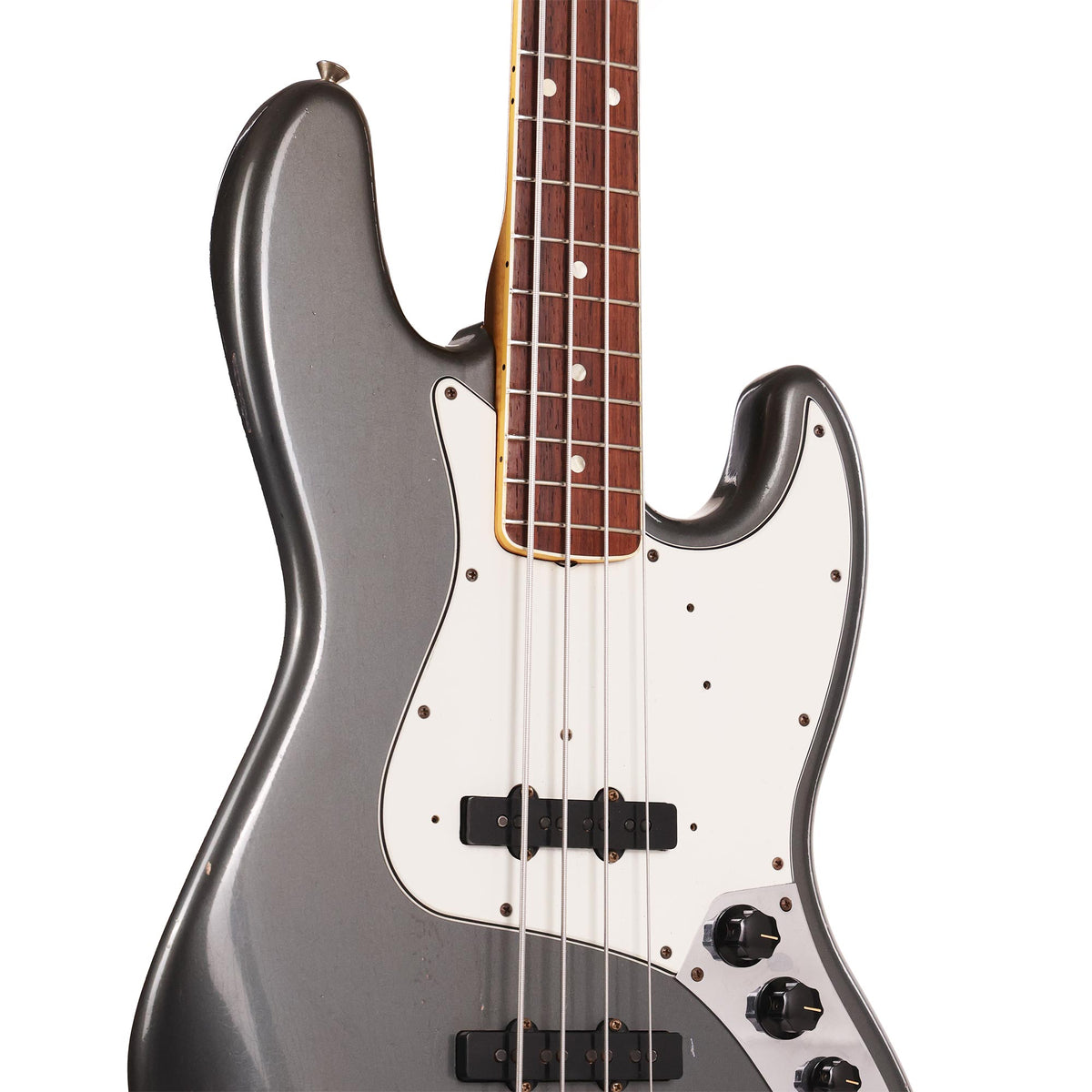 Fender Custom Shop 1966 Jazz Bass Relic Charcoal Frost Metallic Masterbuilt Dale Wilson 2011 — 5