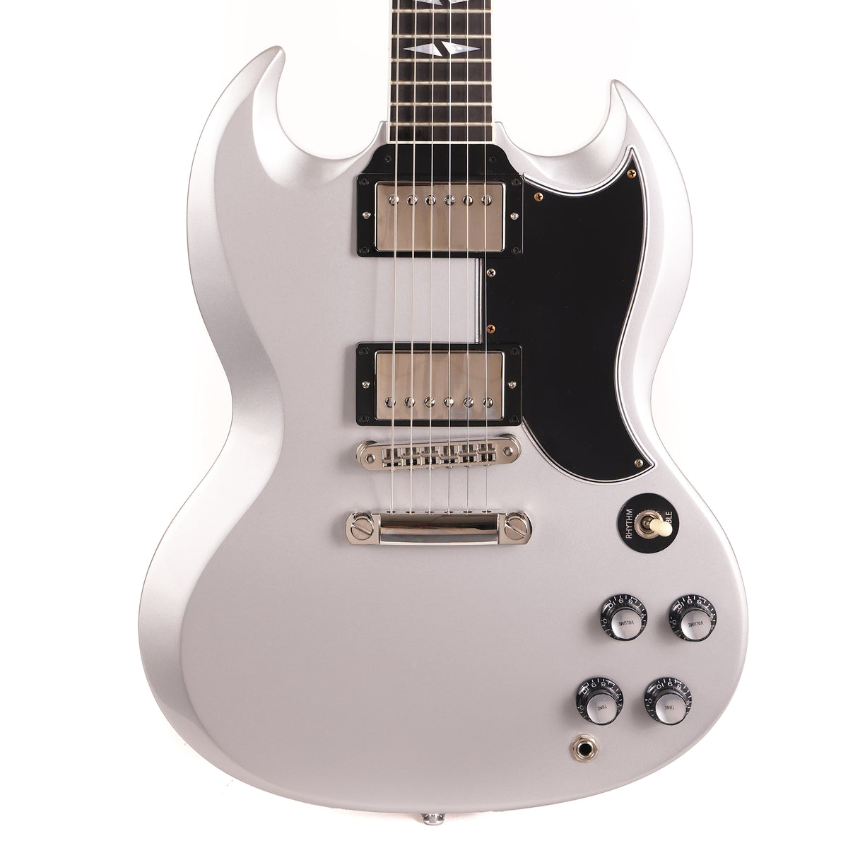 Gibson Custom Shop SG Custom Made 2 Measure Silver Metallic with Split Diamonds 2026 — 2