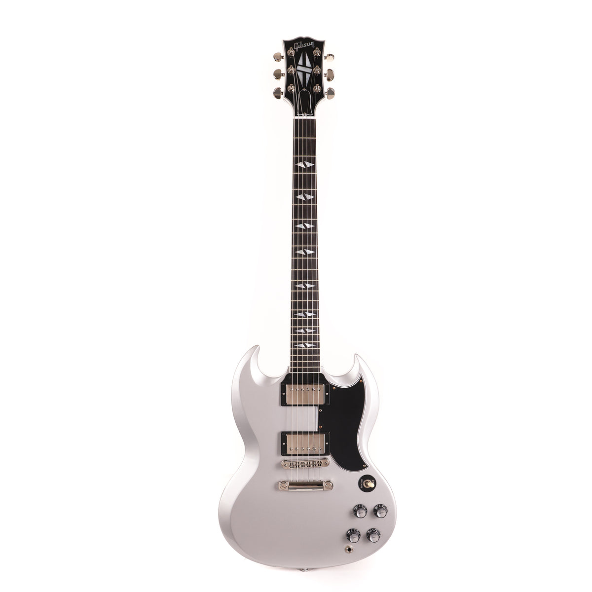 Gibson Custom Shop SG Custom Made 2 Measure Silver Metallic with Split Diamonds 2026 — 3