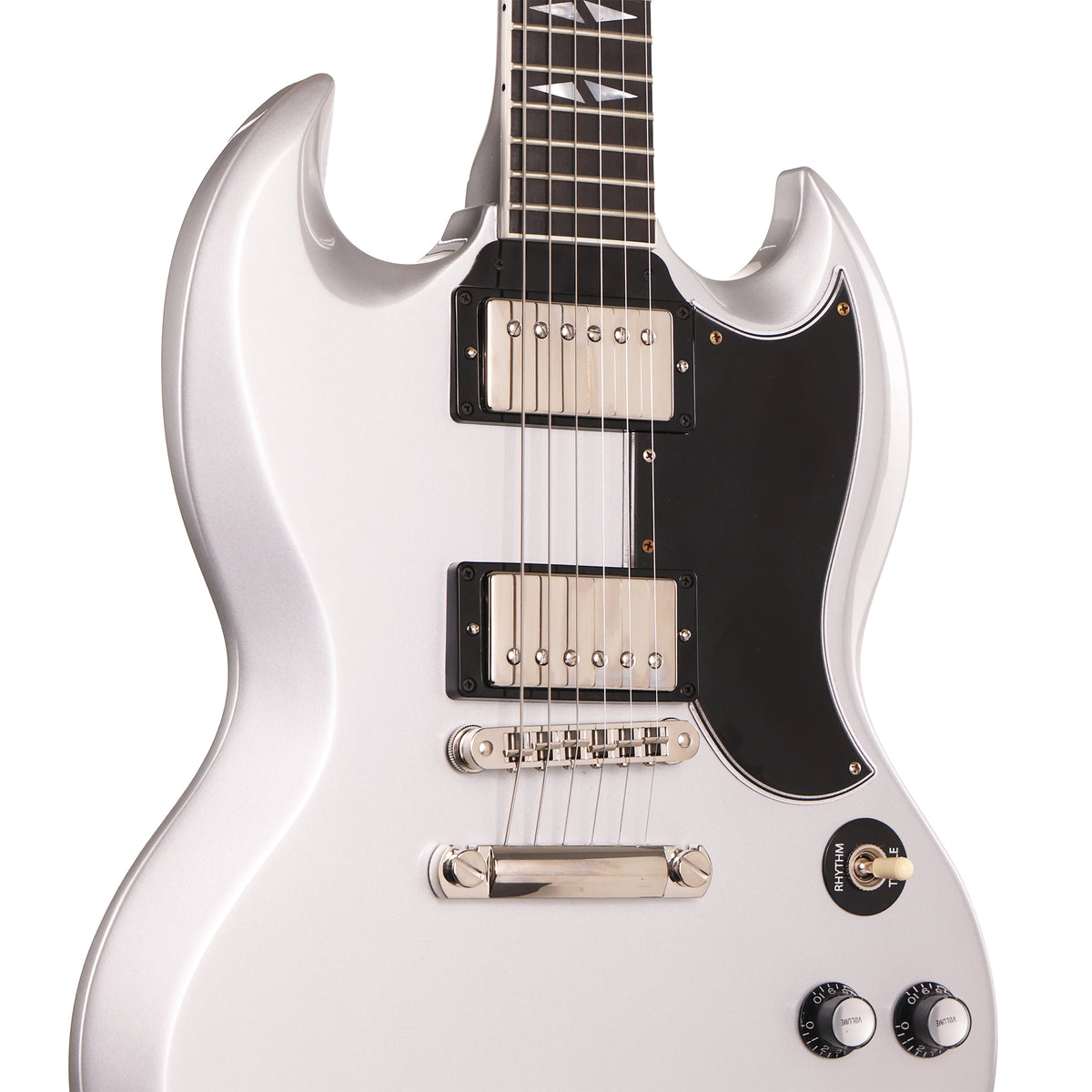 Gibson Custom Shop SG Custom Made 2 Measure Silver Metallic with Split Diamonds 2026 — 5