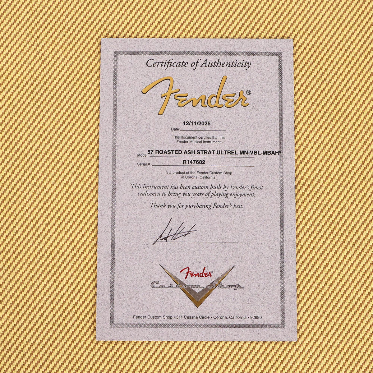 Fender Custom Shop 1957 Roasted Ash Stratocaster Ultimate Relic Masterbuilt Andy Hicks Relic White Blonde 2026 — 16
