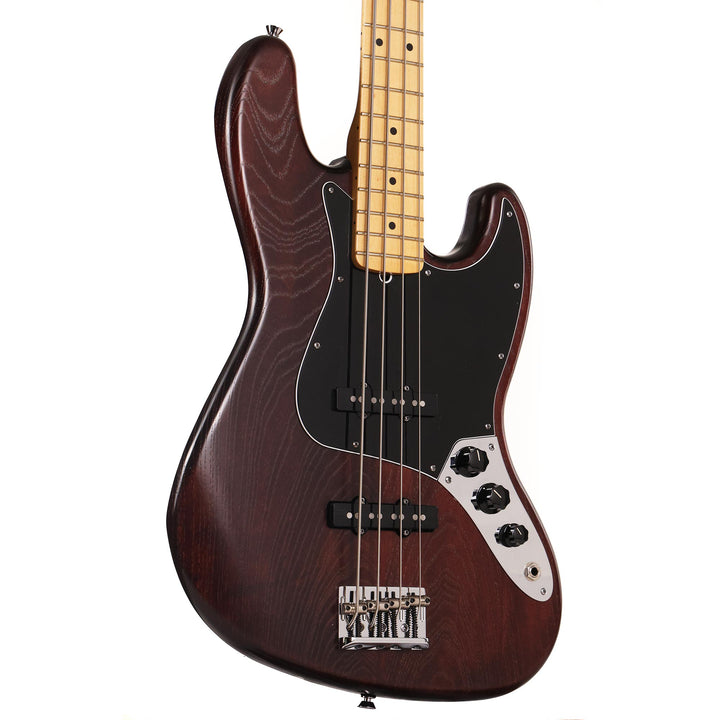 Fender American Standard Hand Stained Ash Jazz Bass Mahogany Stain 2012