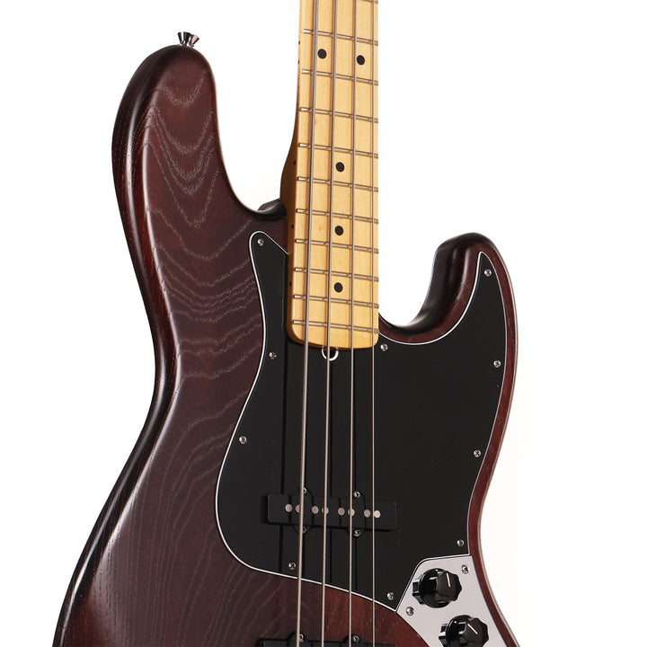Fender American Standard Hand Stained Ash Jazz Bass Mahogany Stain 2012