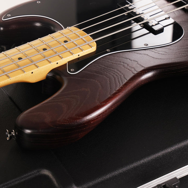 Fender American Standard Hand Stained Ash Jazz Bass Mahogany Stain 2012