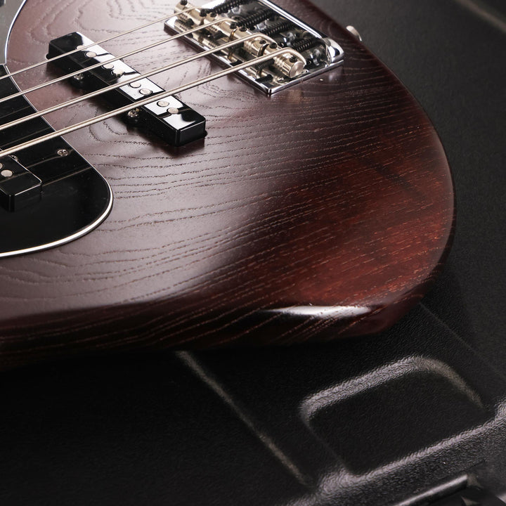 Fender American Standard Hand Stained Ash Jazz Bass Mahogany Stain 2012