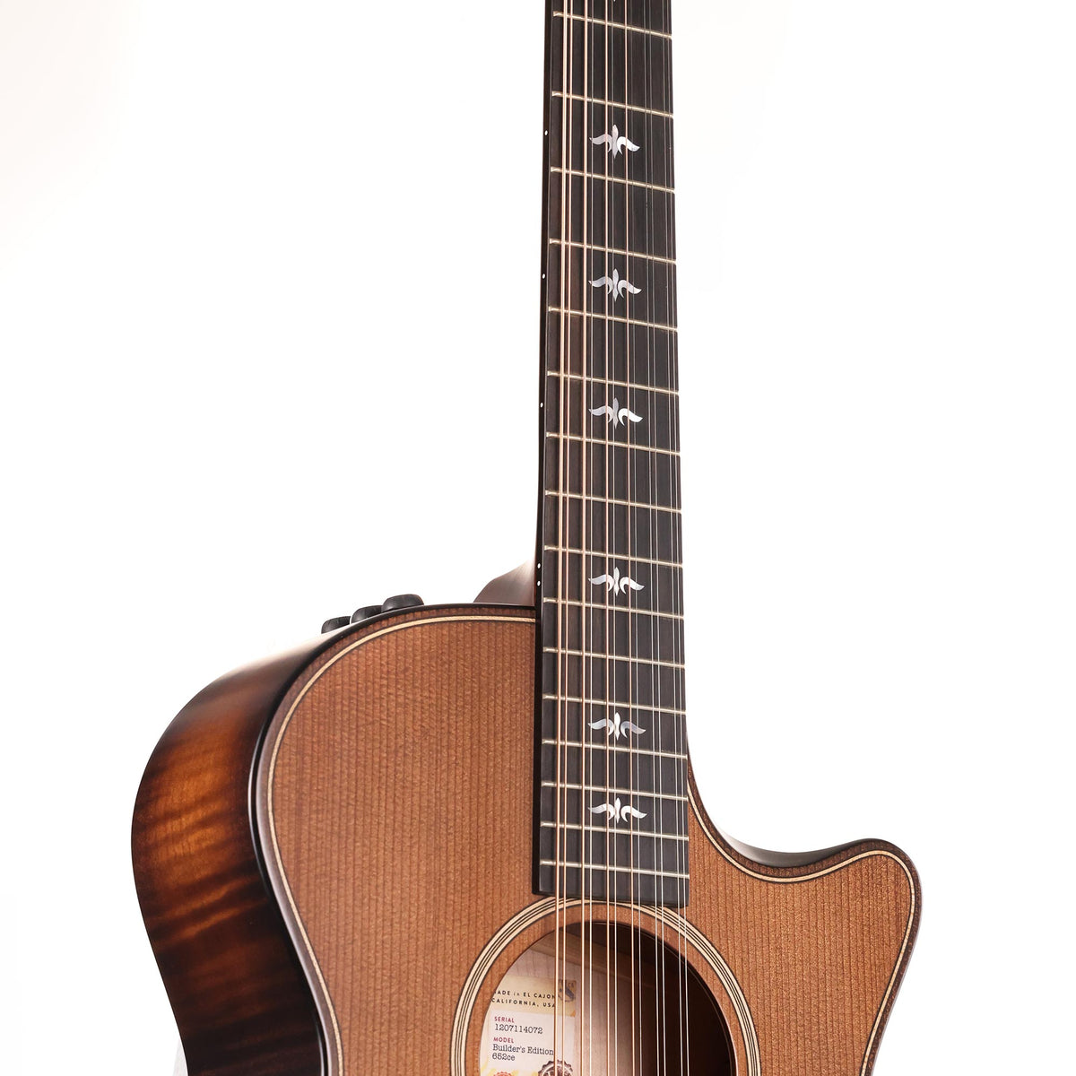 Taylor Builder's Edition 652ce Acoustic-Electric Wild Honey Burst 2024 — 7
