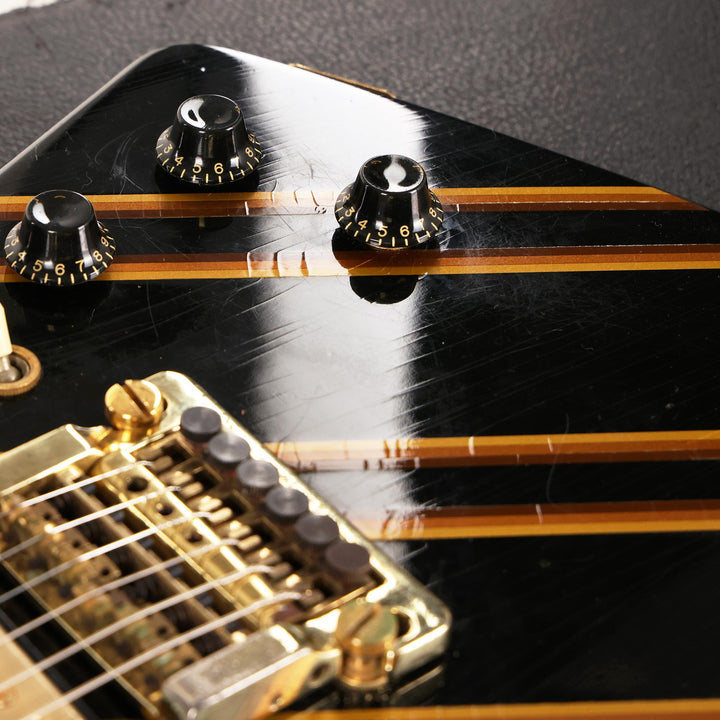 1984 Gibson Designer Series Explorer Black with Gold Stripes