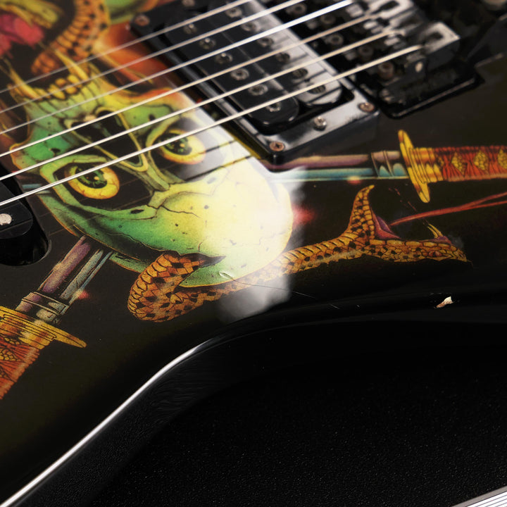 1990's ESP George Lynch Haji Skulls & Snakes Guitar Autographed