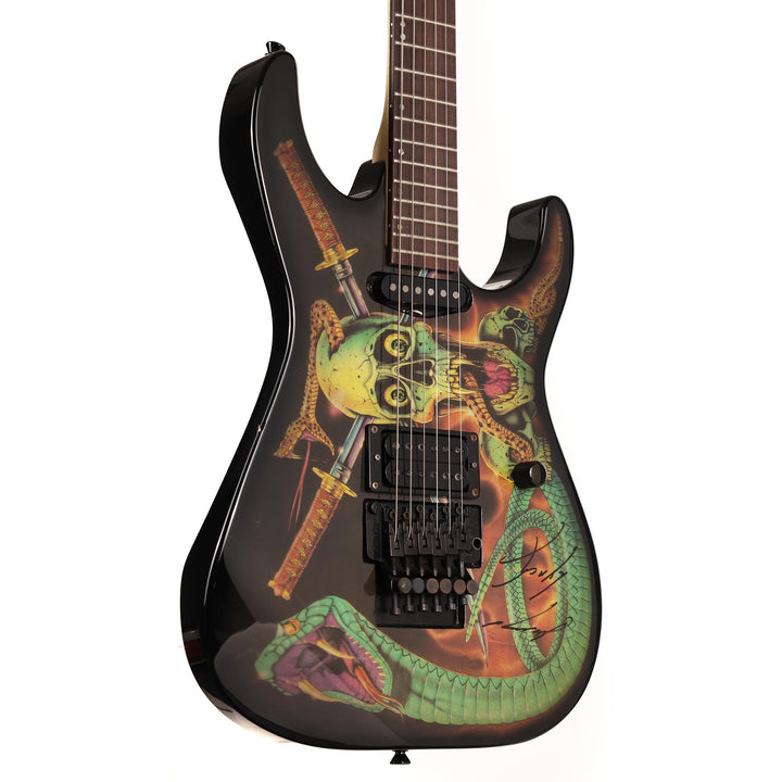 1990's ESP George Lynch Haji Skulls & Snakes Guitar Autographed
