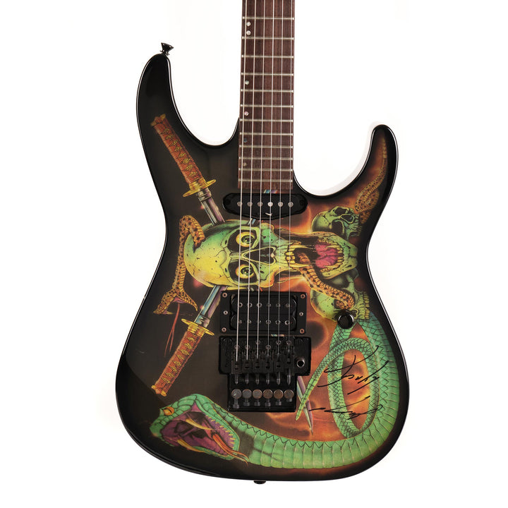 1990's ESP George Lynch Haji Skulls & Snakes Guitar Autographed